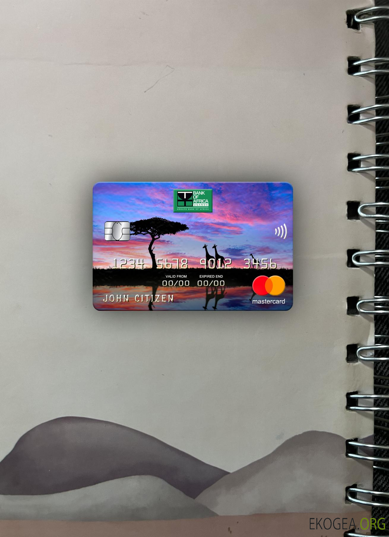 recto photolook mastercard de la Banque d'Afrique de l'Ouganda